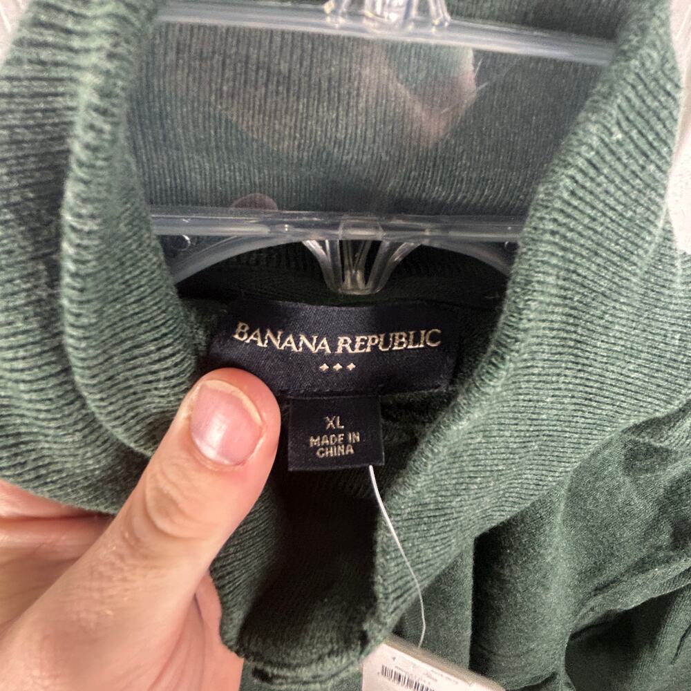 NEW Banana Republic Funnel Mockneck Sweater Mens Size XL Olive Green NWT - Picture 6 of 10